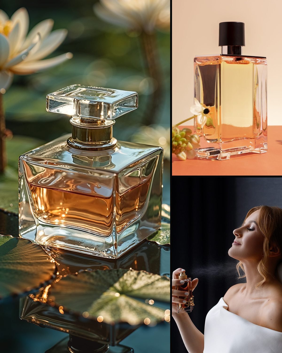 Le Trio Lumière: Lotus Blanc, Ambre Solaire and Voile Blanc